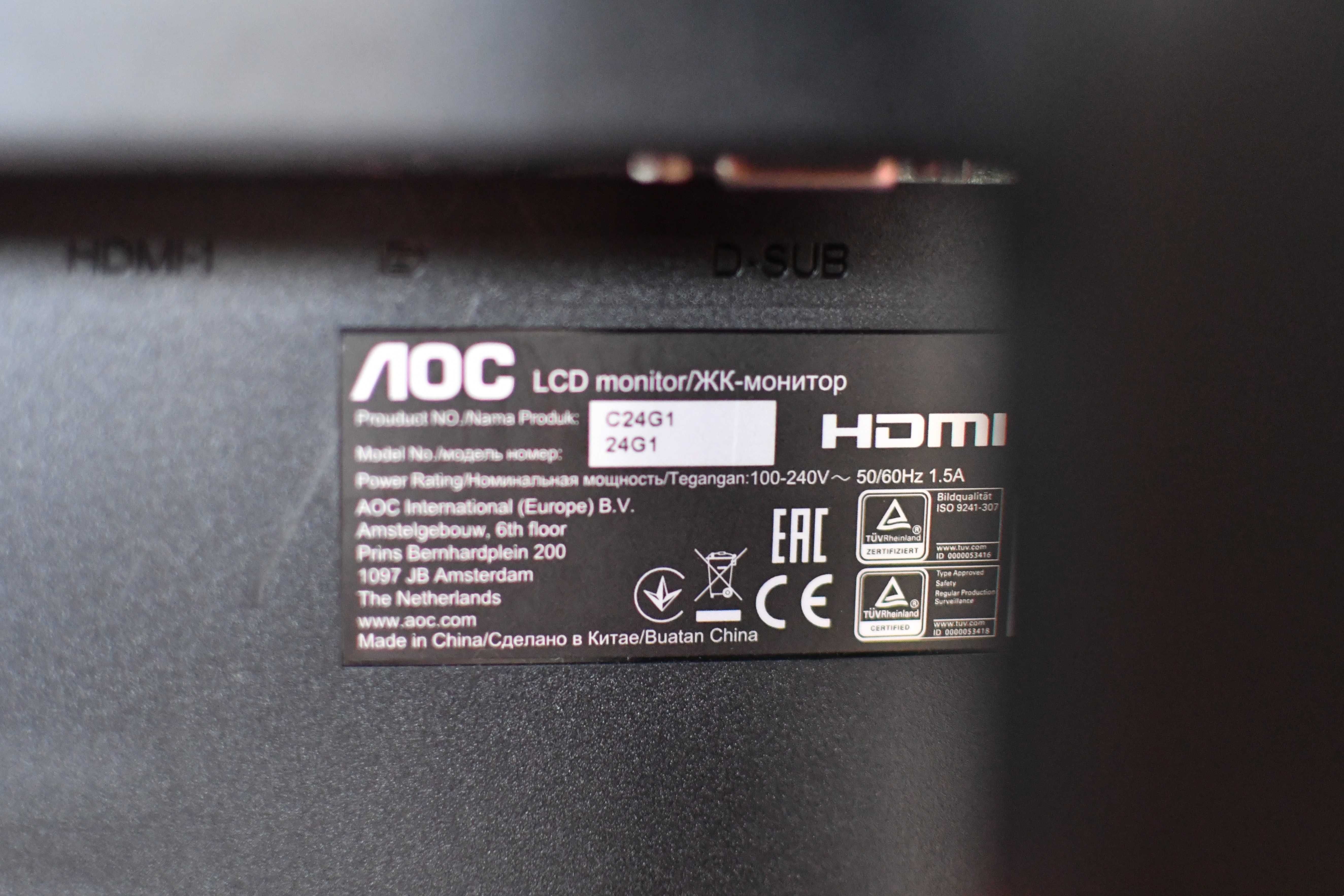 Monitor AOC curvo 24'' C24G1