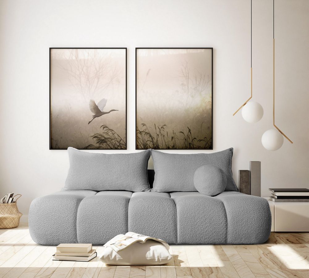Kanapa sofa VIOLE BOUCLE rozkładana z funkcją spania + pojemnik