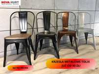 Krzesła metalowe loft CORSICA TOLIX idealne do ogrodu restauracji