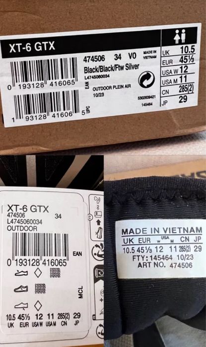 Salomon XT-6 Gore-Tex Black Silver (IN BOX)