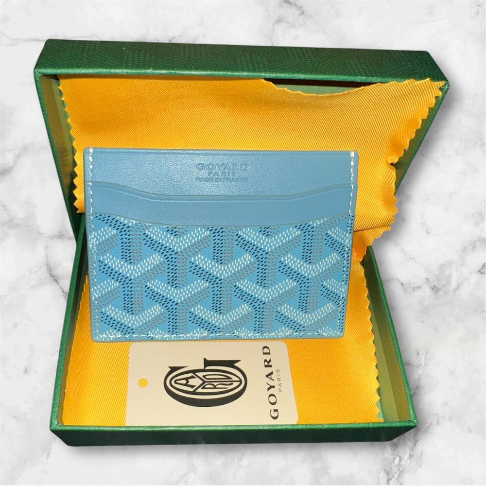 Goyard Cardholder Portfel Light Blue