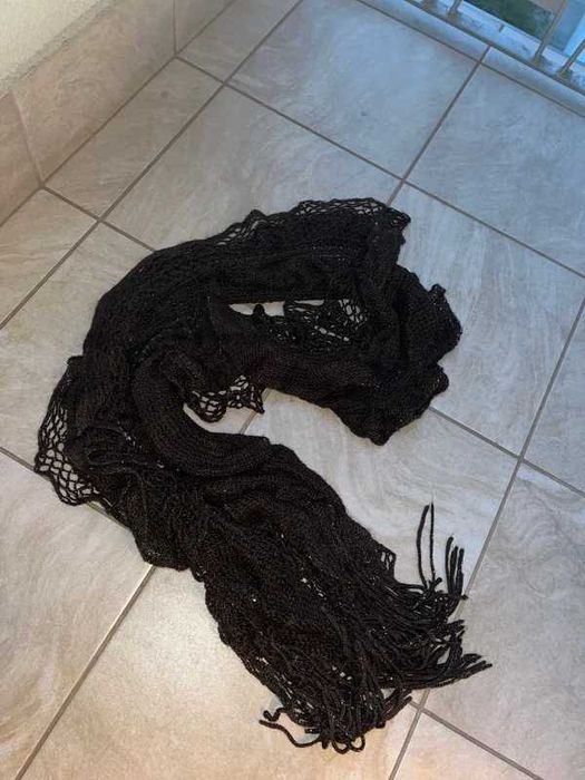 Szalik brązowy pleciony wiosna jesień