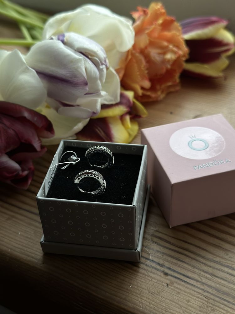 Сережки Pandora серця оригінал
