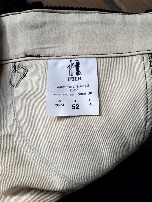 FHB spodnie sztruksowe grube