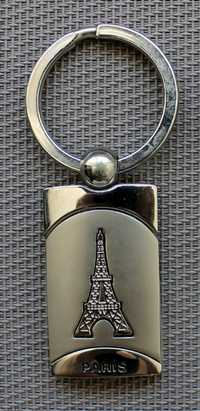 Porta-chaves em metal com Torre Eiffel e inscrição Paris (NOVO)