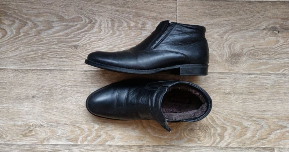 43р. Conhpol оригінал овчина шкіра чоловічі зимові ботинки