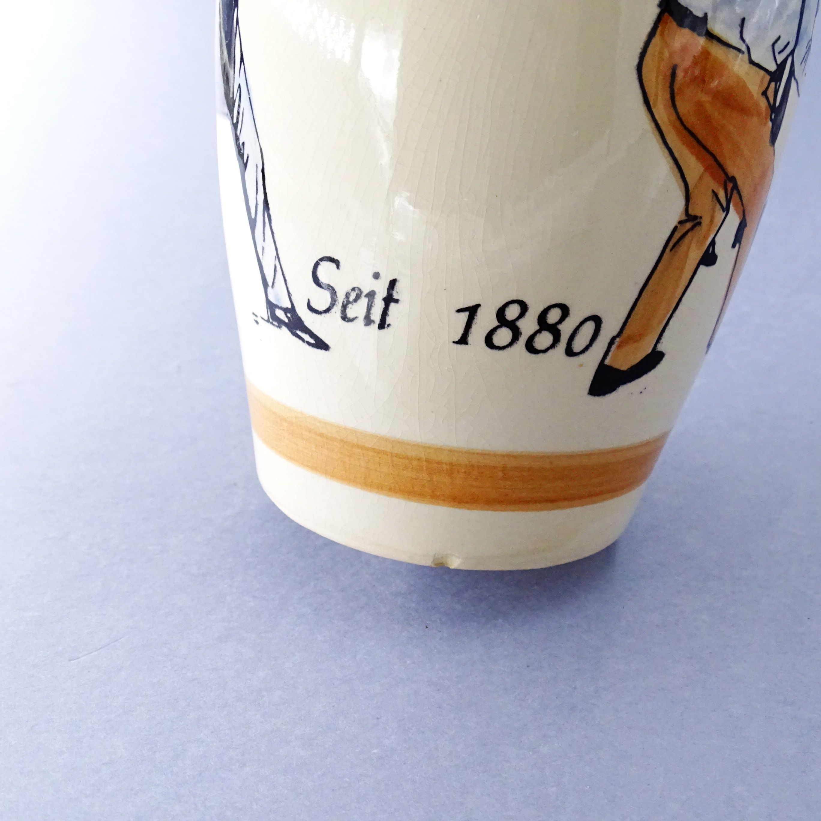 lata 60-te piękna ceramcizna butla wazon kręgle