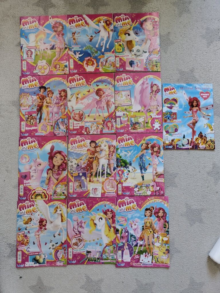 Magazyn mia and me oraz wydanie specjalne gadżety czyste i kompletne