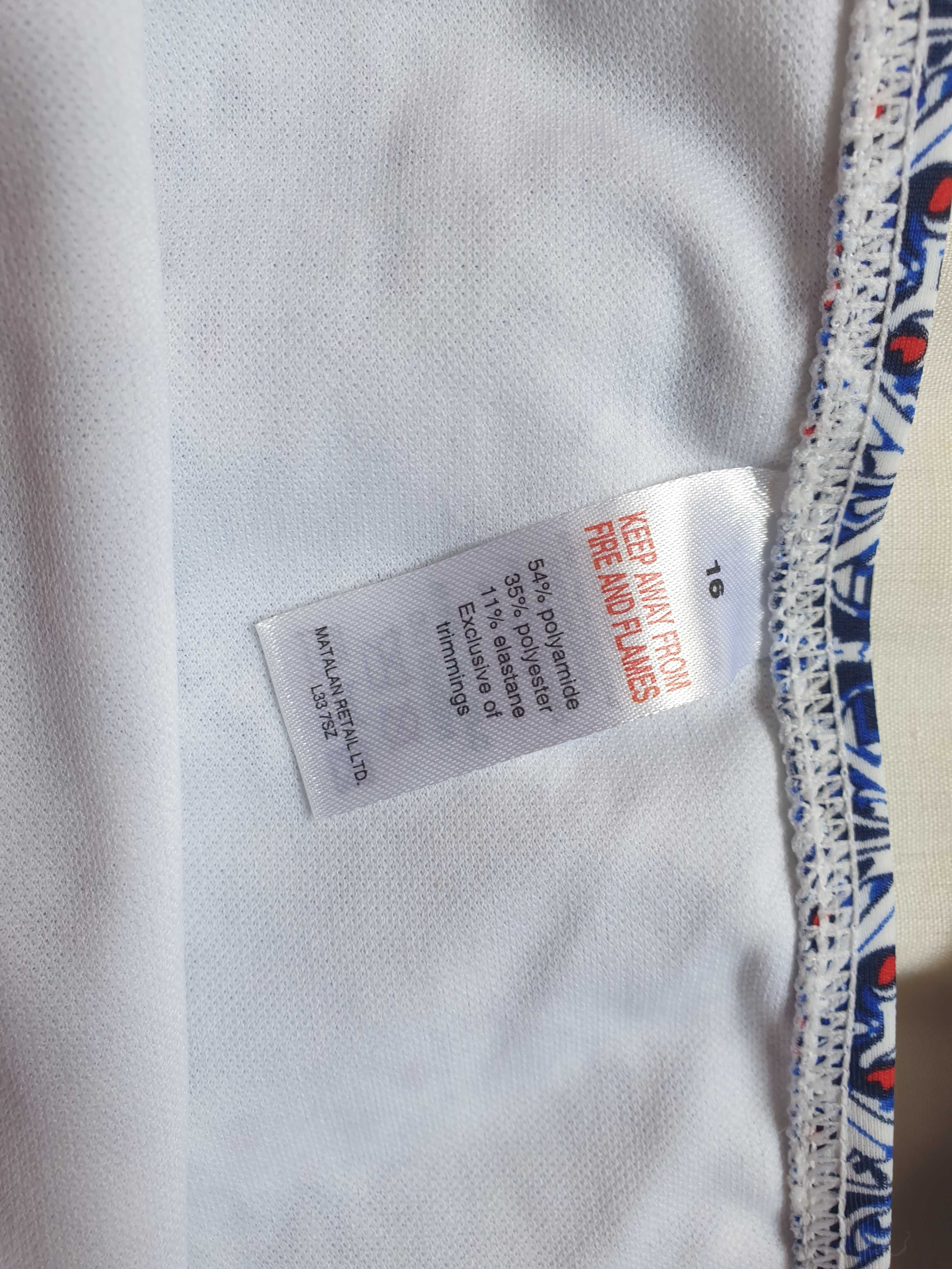 Granatowo-biało-czerwone bikini z chwostami r. 36D