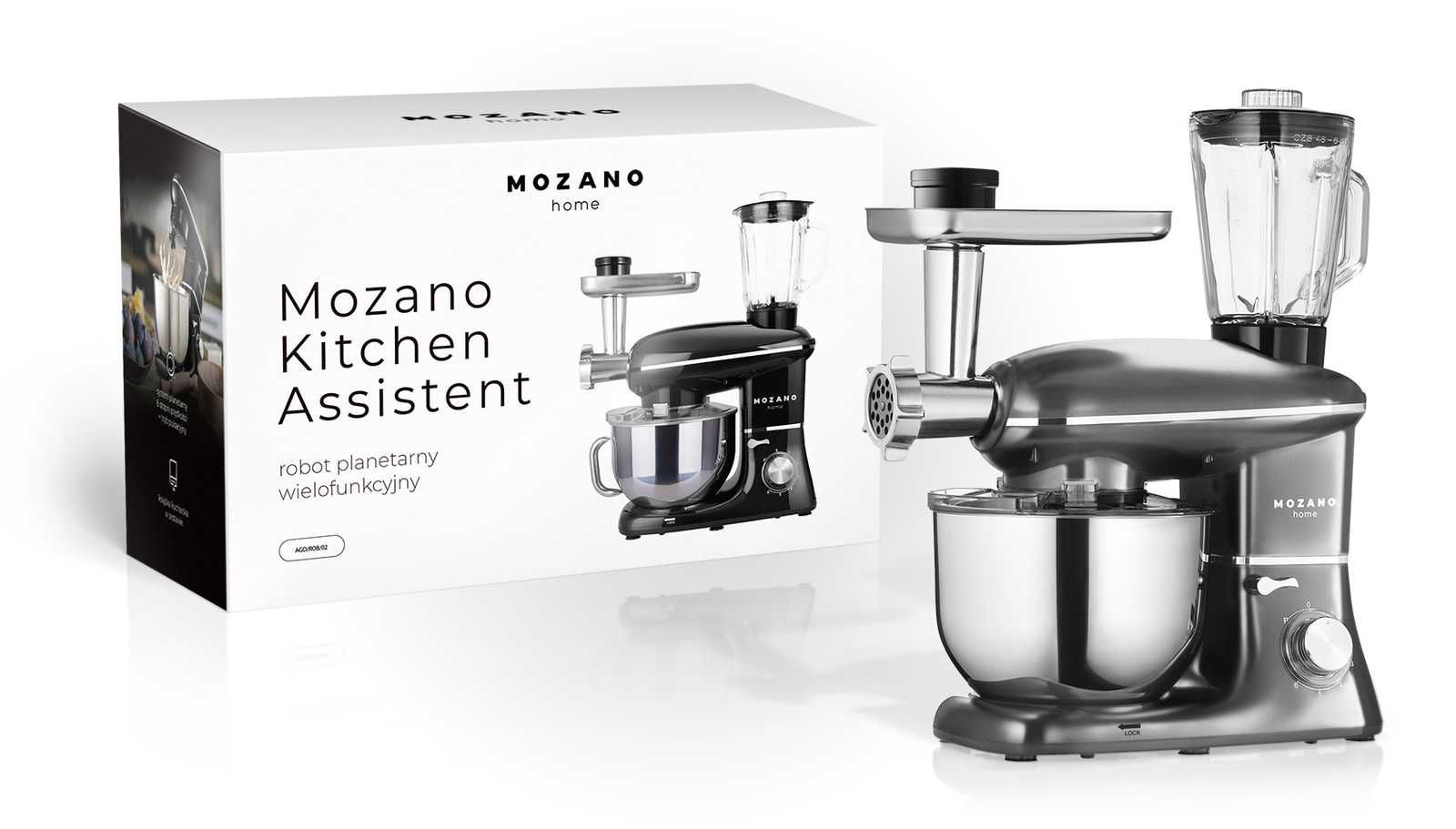 NOWOŚĆ ZESTAW 4w1 Robot kuchenny planetarny maszynka do mięsa blender