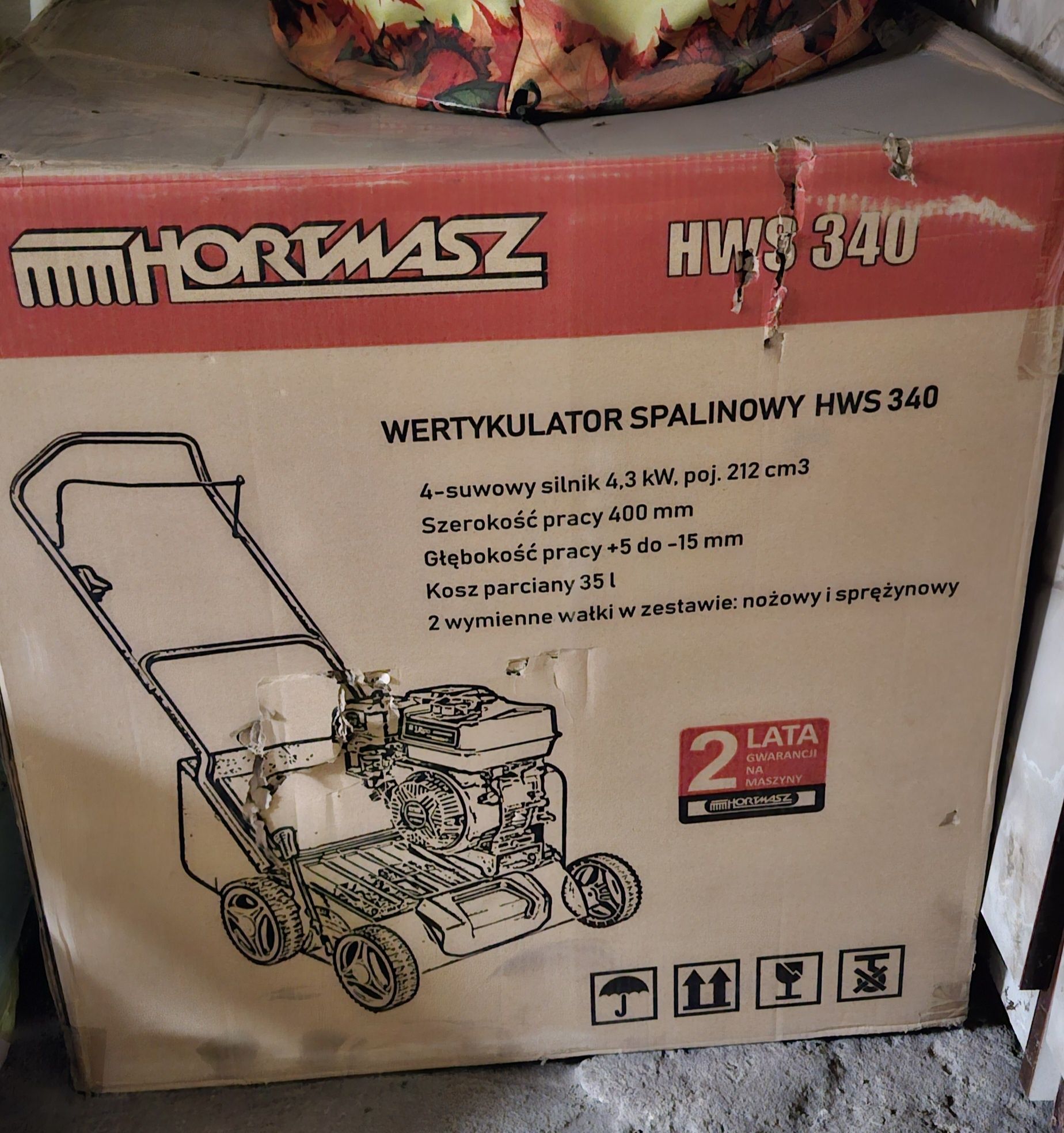 Wertykulator spalinowy Hortmasz HWS 340 NOWY 5.85Km GWARANCJA