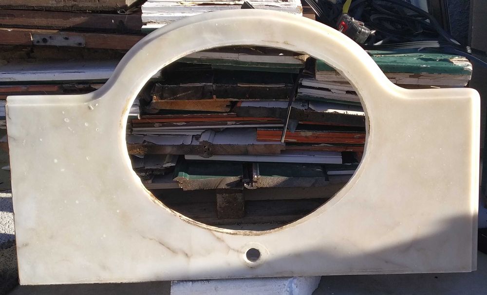 Pedra lavatório em mármore com pia lavatório