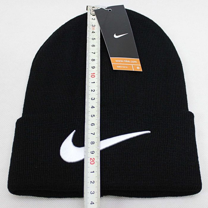 Комплект шапка бафф найк (Nike) чорний з білою вишивкою  ZE00105-1