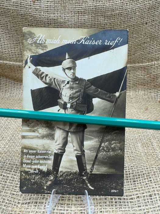 B531 pocztówka original wojsko Pruskie flaga broń 1916  ww1 LUX