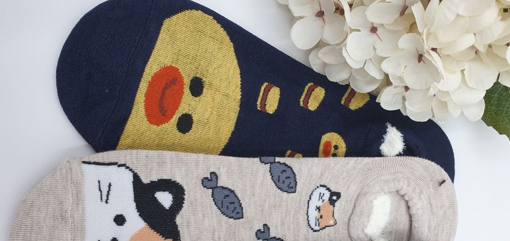 Skarpetki 39-41 baletki balerinki stopki stópki zwierzaki bawełniane