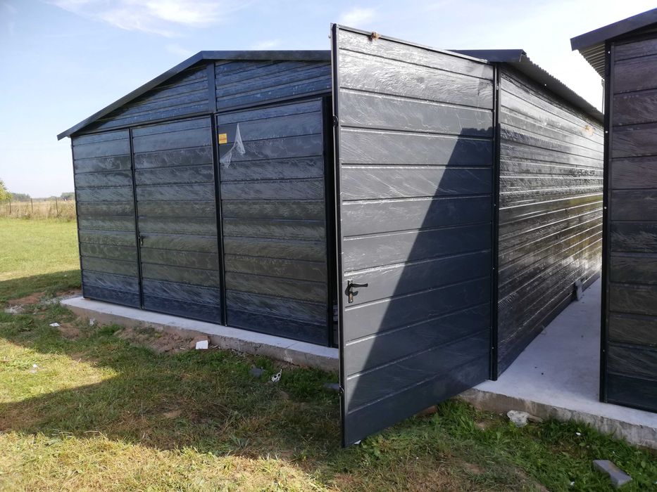 Wielostanowiskowy GARAŻ BLASZANY ZŁOTY DĄB Garaże Blaszane - Maj-Blach