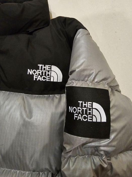 TNF The North Face nuptse srebrna + czapka zimowa TNF