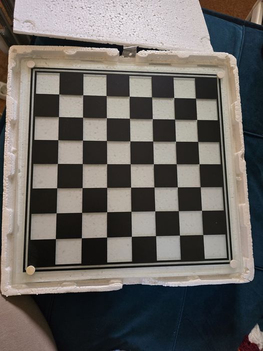 Jogo de xadrez de vidro NOVO