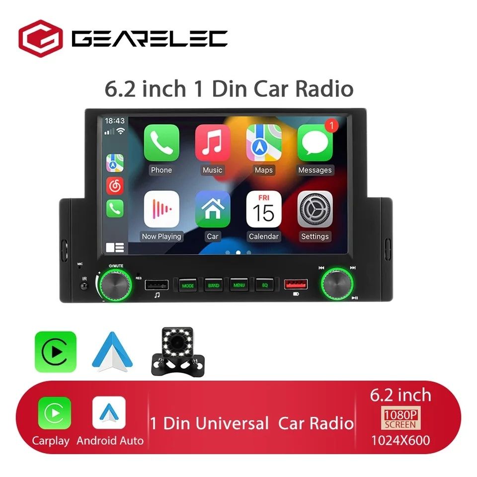 Rádio universal do carro Android, leitor
multimídia, Carplay, BT, Mirr