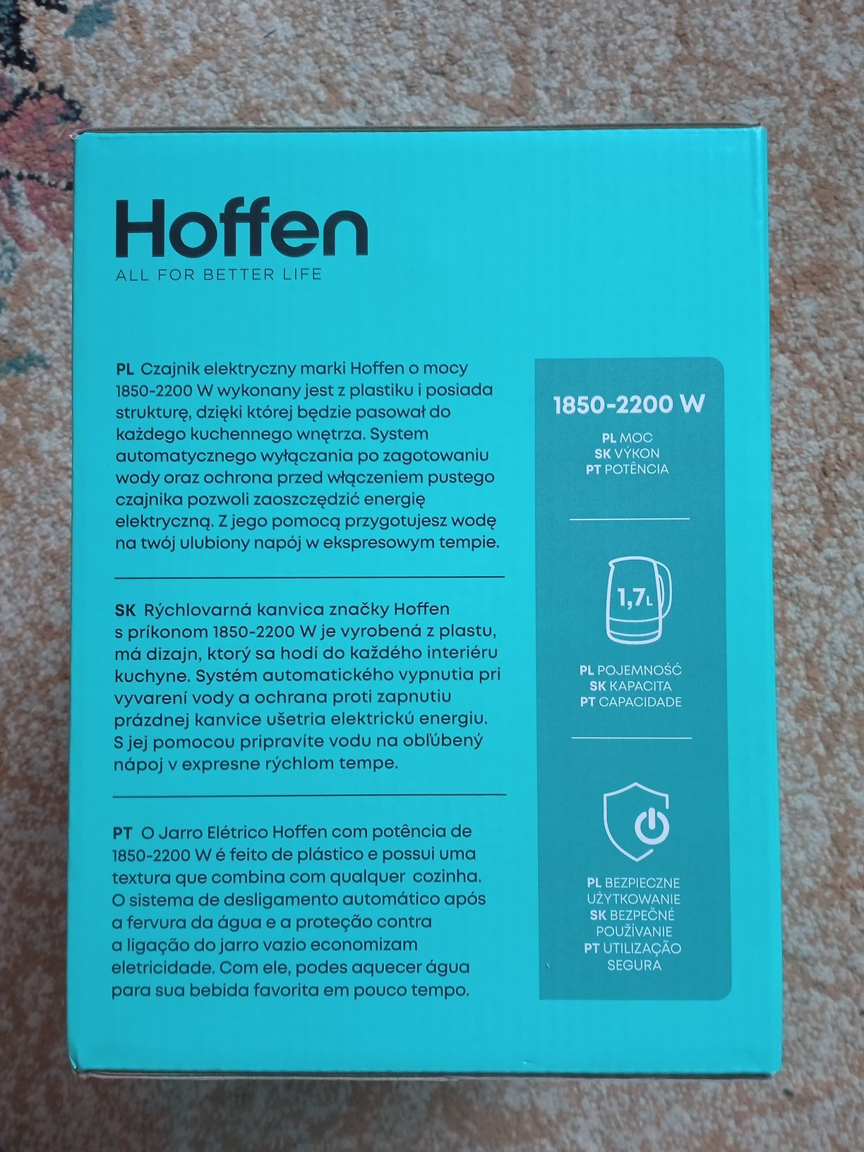 Czajnik elektryczny Hoffen