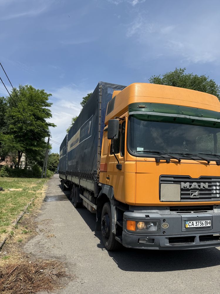 MAN 23.414 2001р 22т 120кубів бортовий тентований МАН