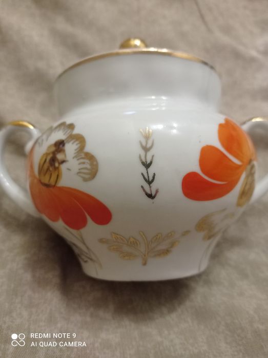 Сахарница винтаж СССР Маки Барановка