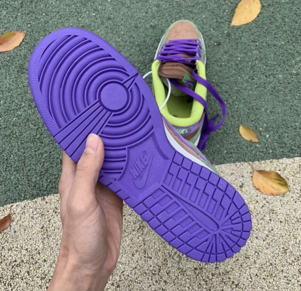 Кроссовки Nike Dunk Low SP Veneer green purple Найк Данки низкие Венир