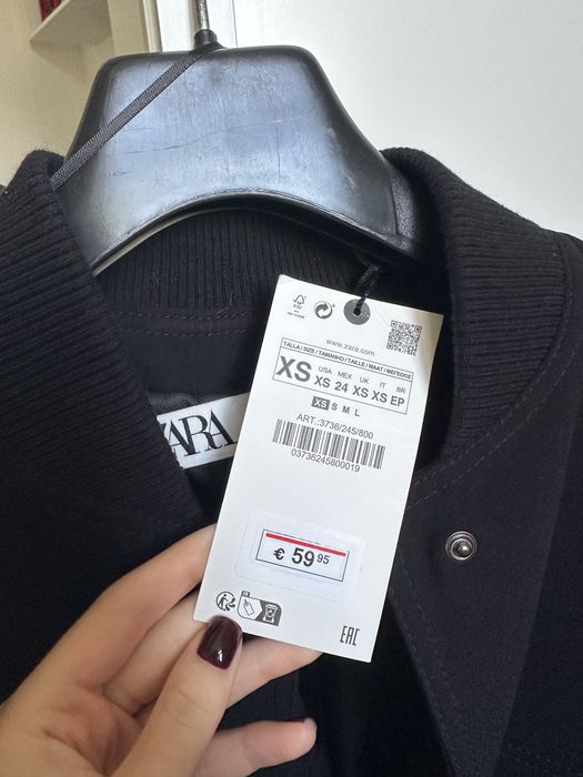 Бомбер Zara Xs Новый