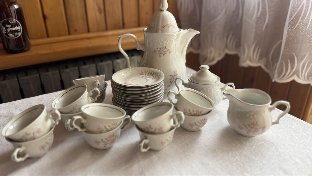 Serwis kawowy „Karolina” porcelana prl