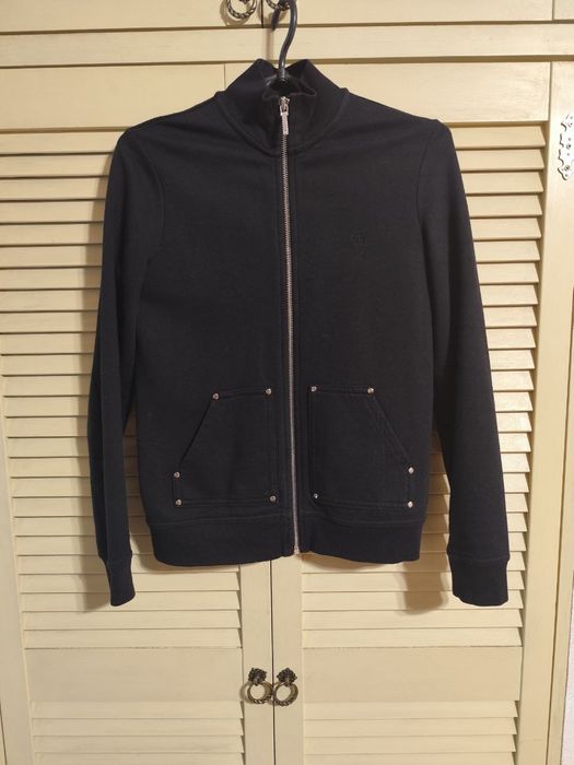 Жіноча кофта на блискавці S чорна, длиний рукав без капюшона