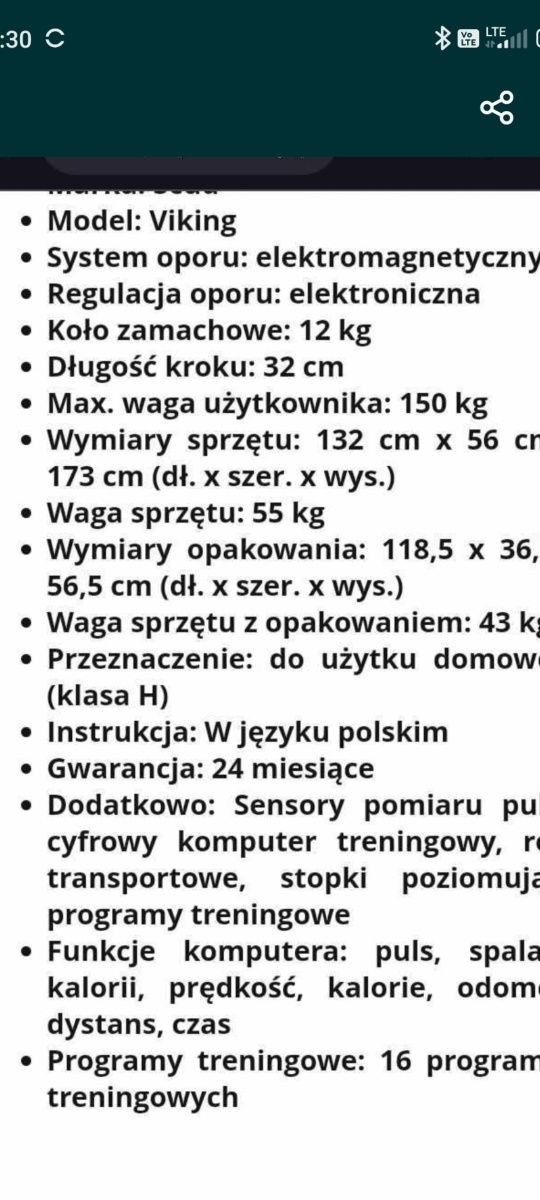 Orbitrek elektromagnetyczny Viking Scud