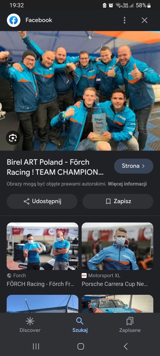 FORCH RACING team softshell kurtka wyscigowa