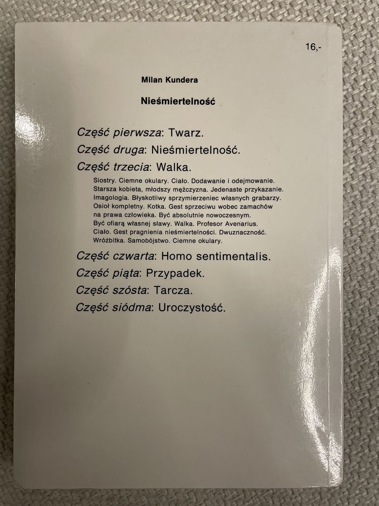 Milan Kundera - Nieśmiertelność