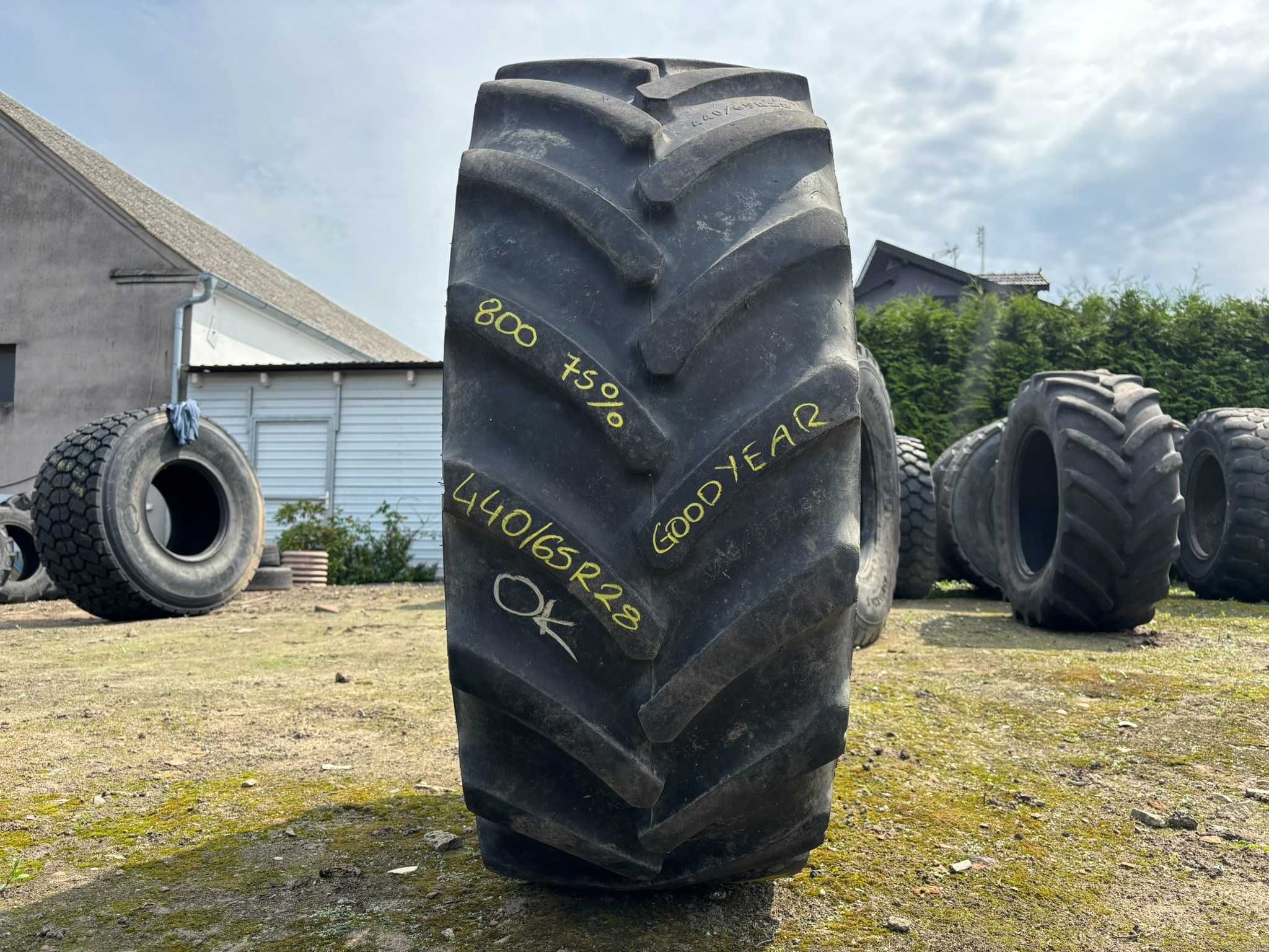 Opona Rolnicza 440/65R28 13.6R28 GOODYEAR OPTITRAC DT818 (75%) CAŁA!
