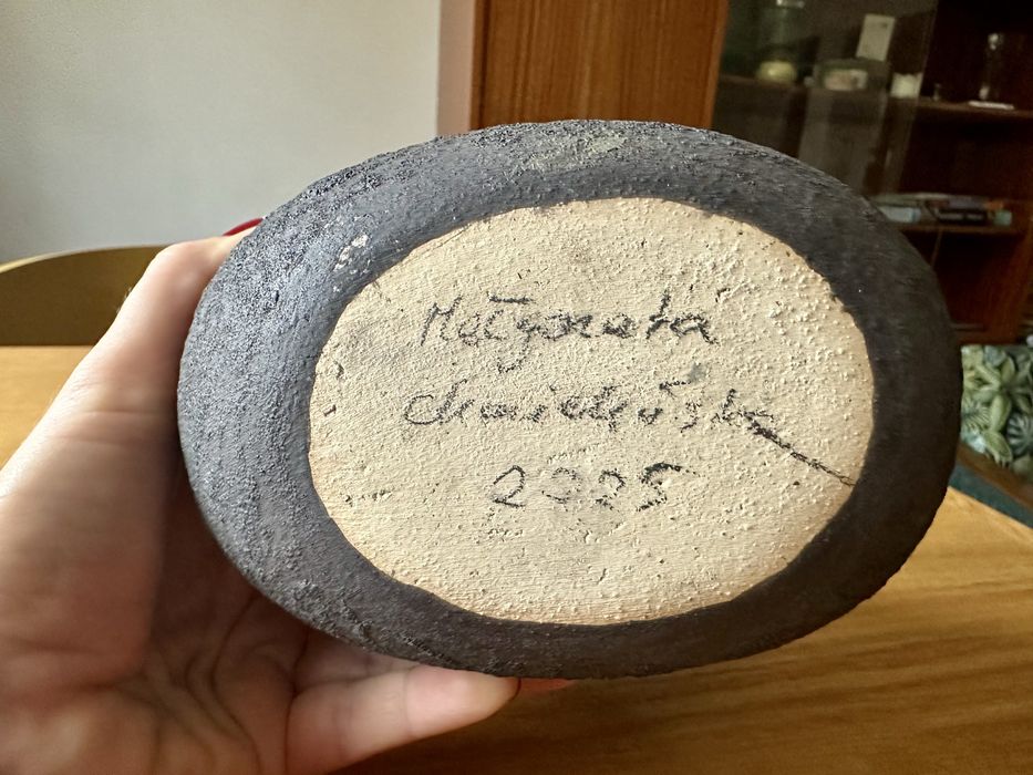 Wazon ceramika glina szamotowa od artystki nowy