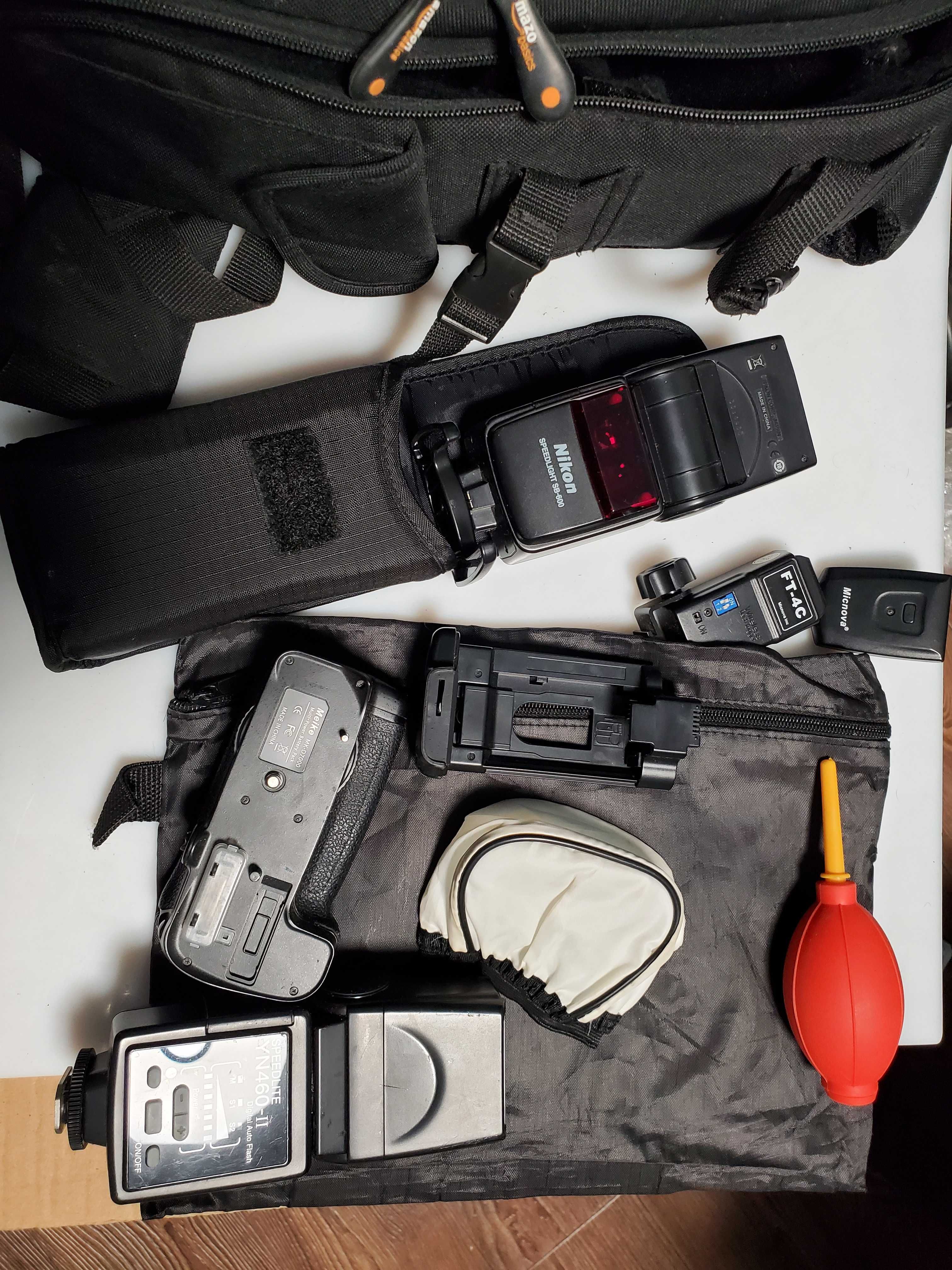 Nikon D7000 kit + рюкзак, вспышки, штатив, чехол