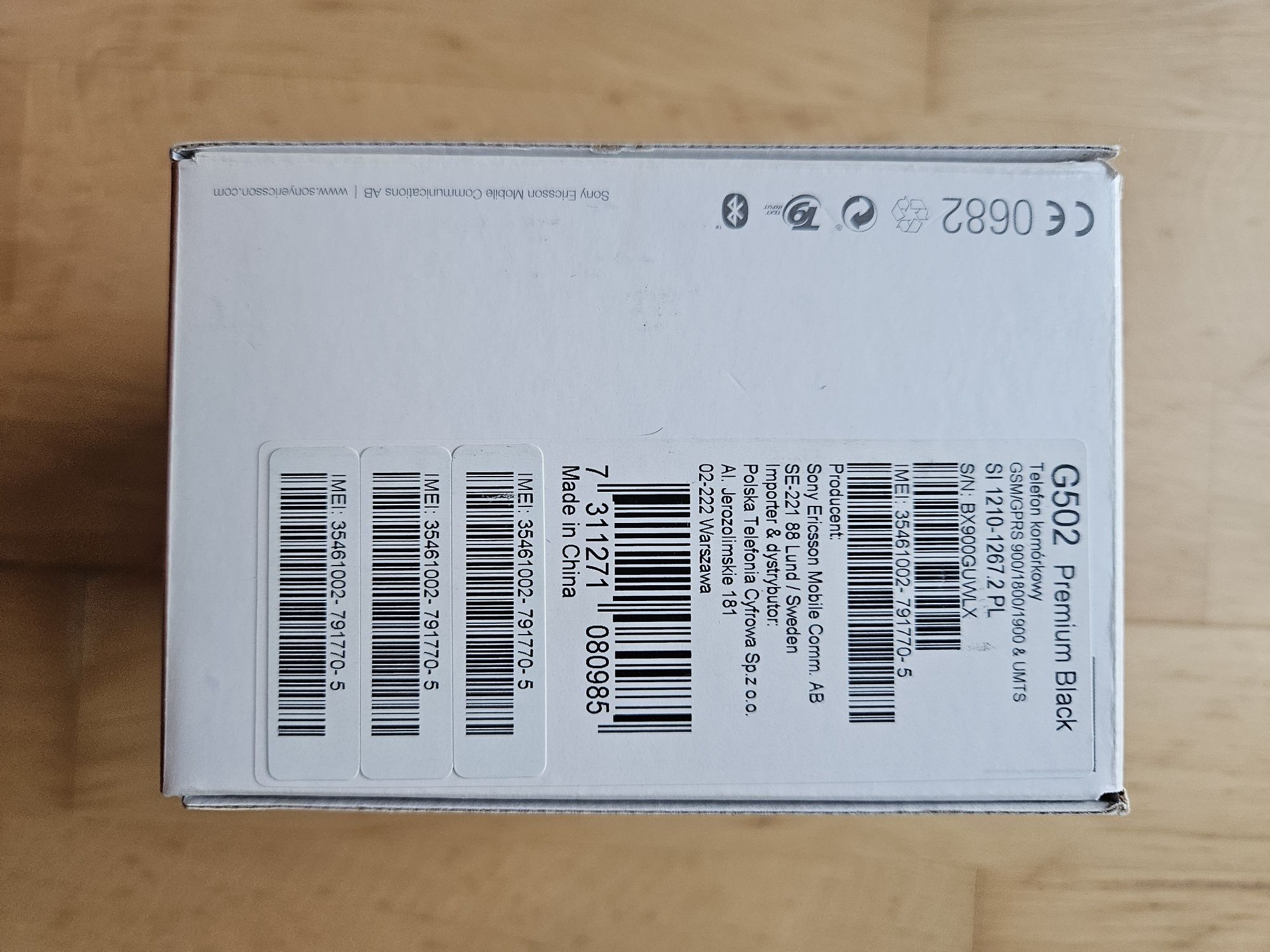 Sony Ericsson G502 – sprawny, z pudełkiem i ładowarką bez baterii