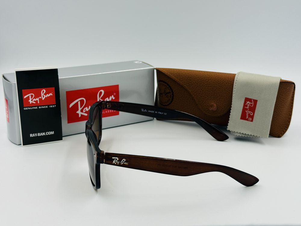 Солнцезащитные очки Ray Ban Wayfarer 2140 Glossy Brown 54мм стекло