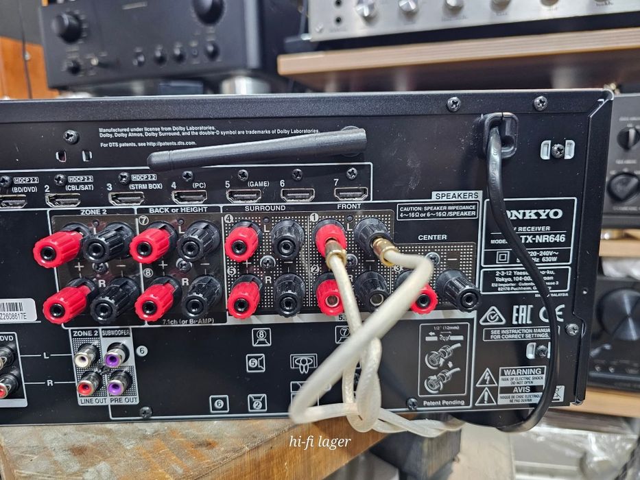 ONKYO TX-NR 646  Bluetooth WiFi Internet USB HDMI ACR 4k UltraHD