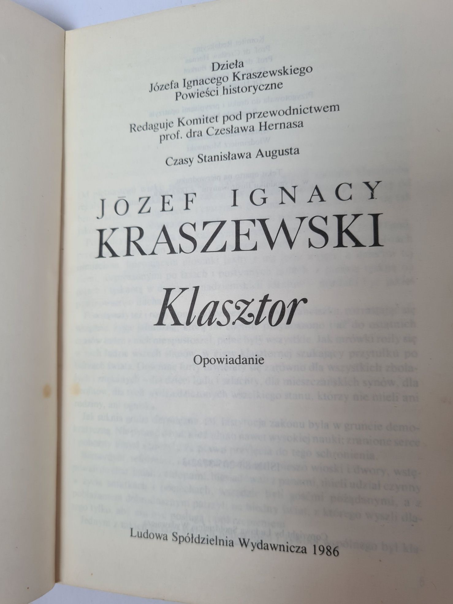 Klasztor - Józef Ignacy Kraszewski