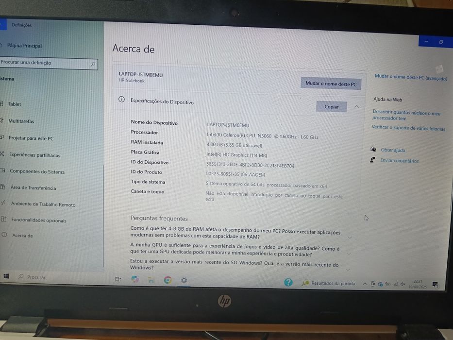 Portátil HP como novo