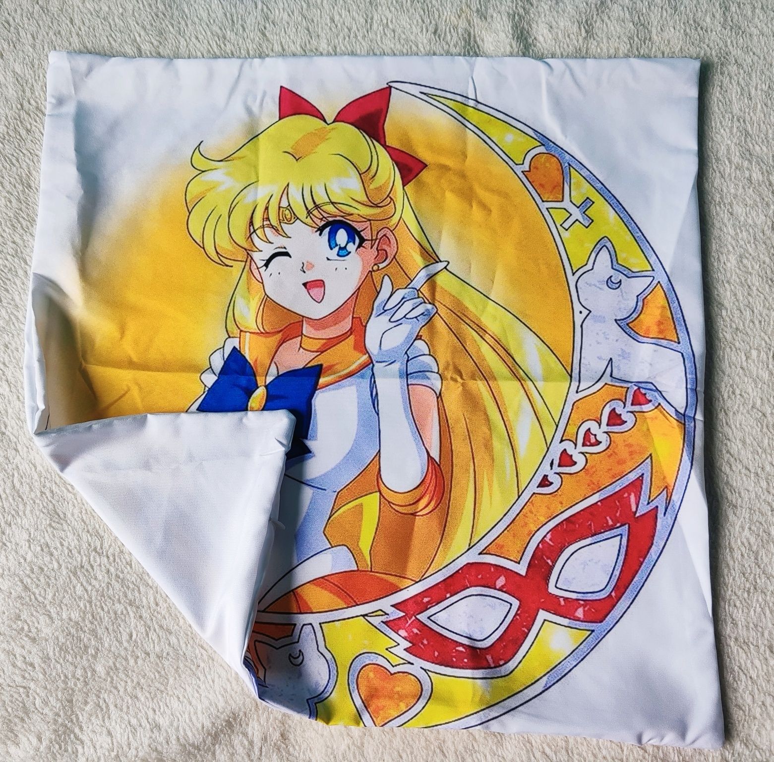 Sailor Moon - poszewka na poduszkę 45x45 - Czarodziejka z Wenus. Nowa.