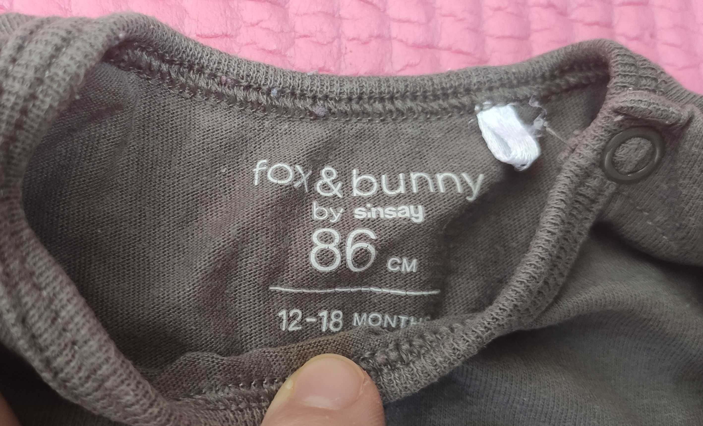 Pajacyk na zatrzaski śpioszki Fox bunny r 86 Sinsay