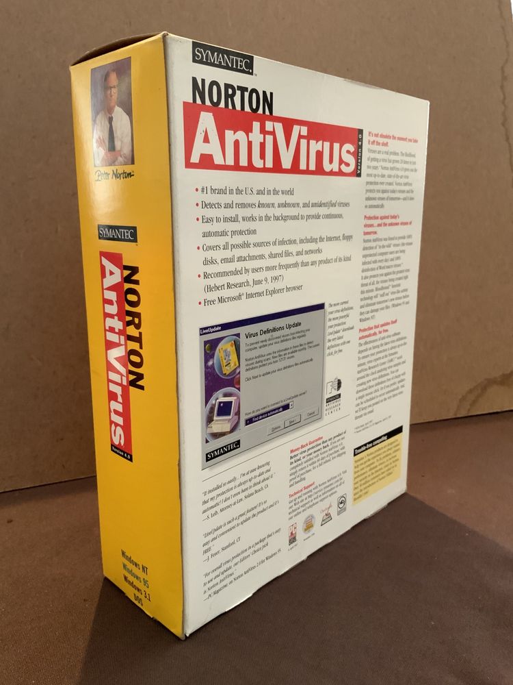 Software Vintage Norton AntiVirus versão 4.0 (1997)