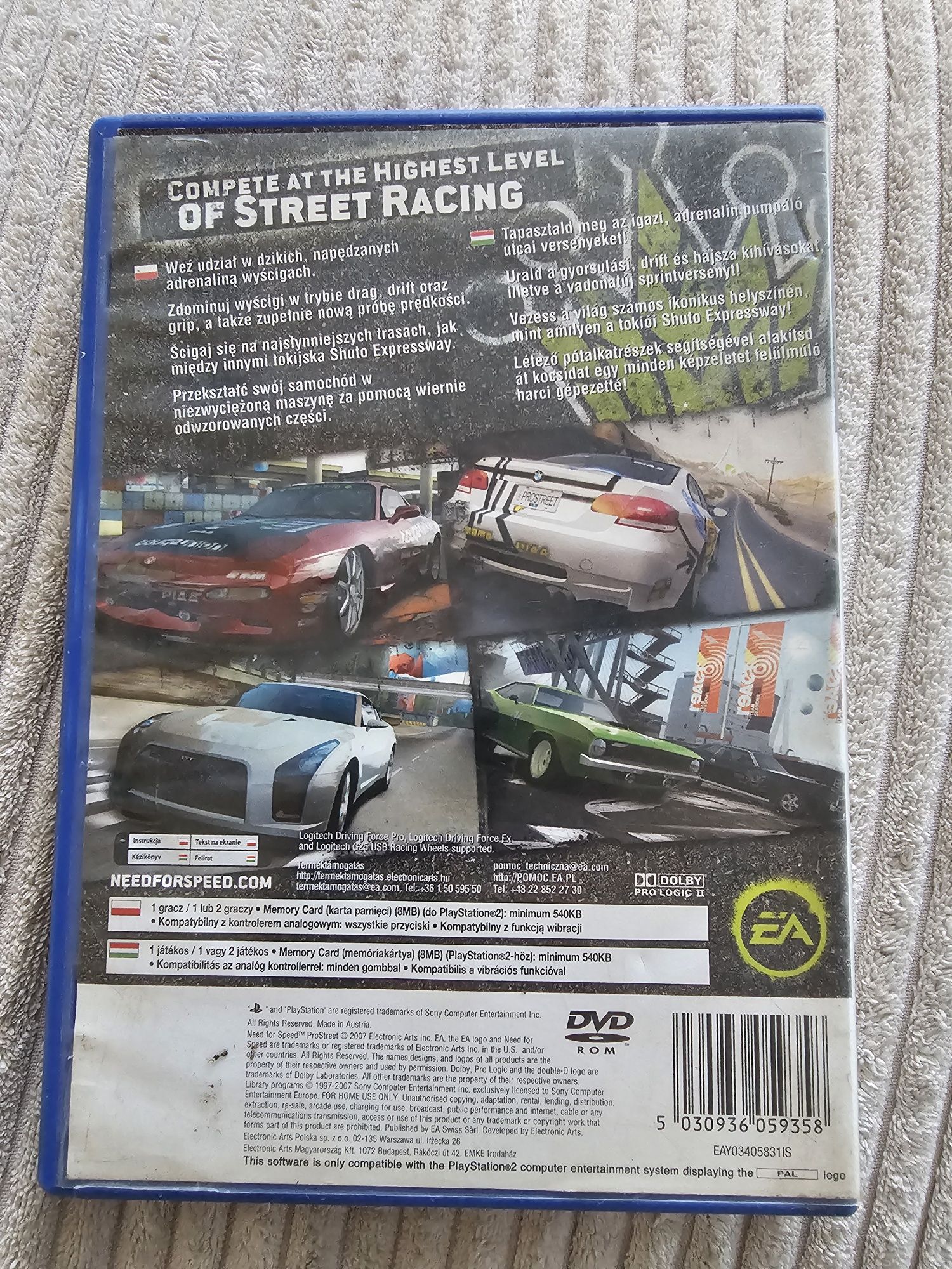 NFS need for speed prostreet Ps2 PlayStation 2 premierowe wydanie pl