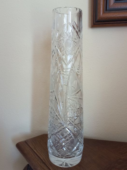 Elegancki kryształowy wazon - 29 cm