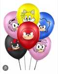 Conjunto 5 balões Sonic