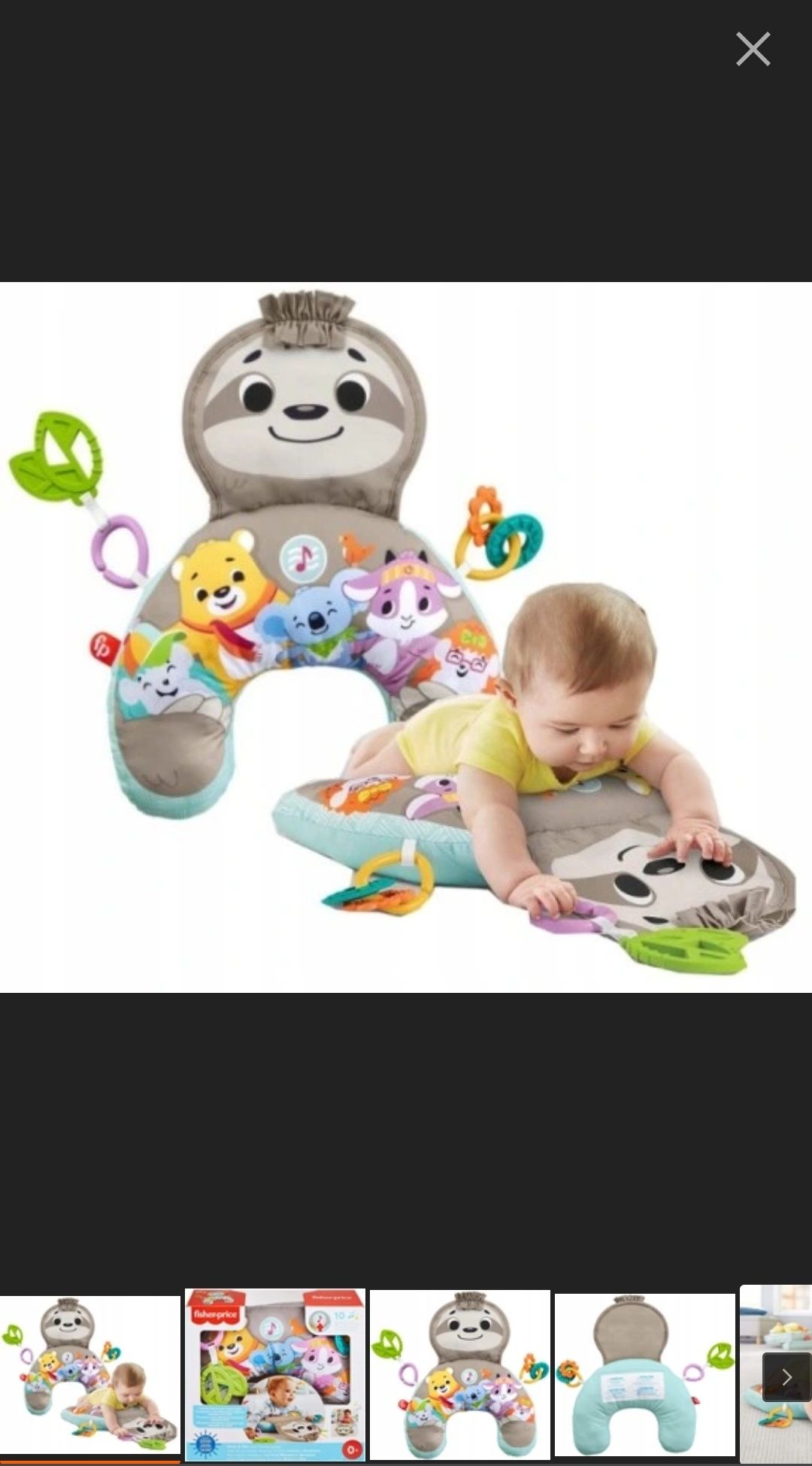 Masująca i grająca mata dla niemowląt
