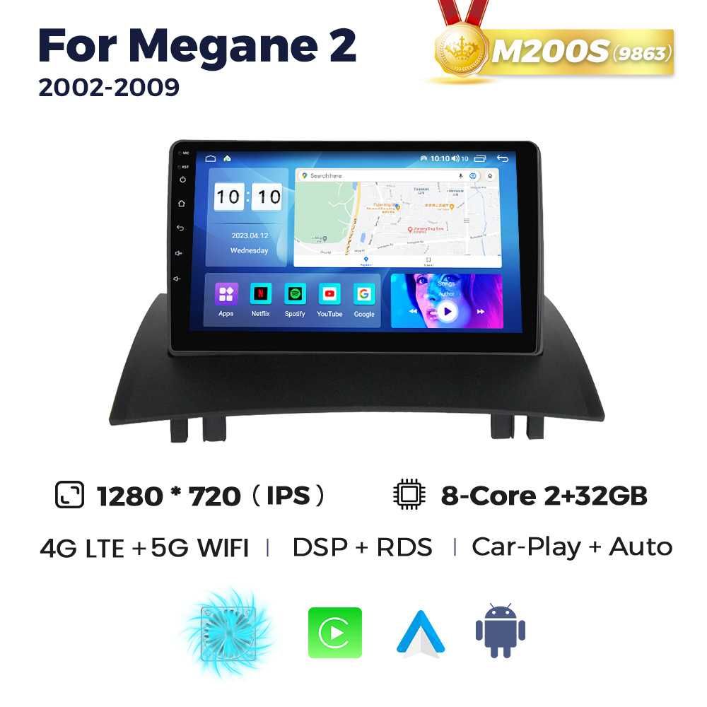 Магнітола Renault Megane 2 андроїд GPS навігація рено меган CarPlay