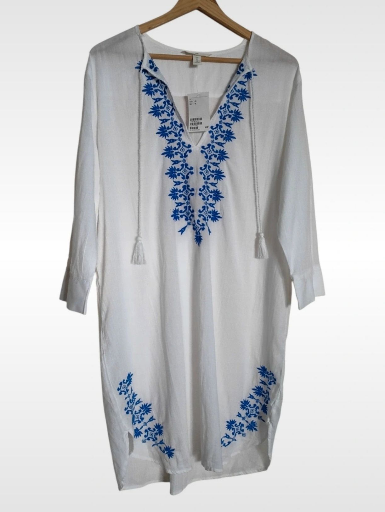 H&M nowa lekka biała tunika XL